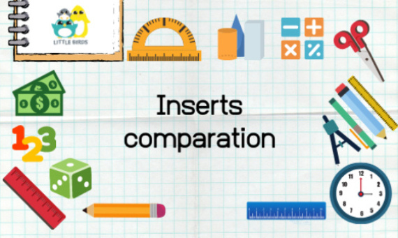 Inserts comparation